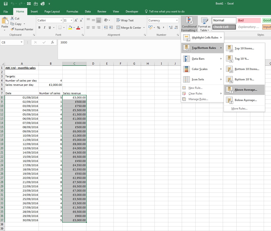 Conditional Formatting 1